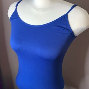 Blue cami with adjustable straps